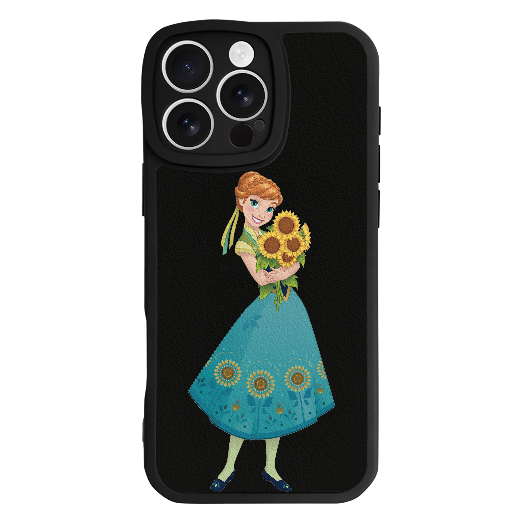 （画像用） アナと雪の女王 アンナ エルサ Frozen Anna Elsa 【iPhone 16シリーズ対応】シリコンスマホケース（レザー調） 材質：シリコン